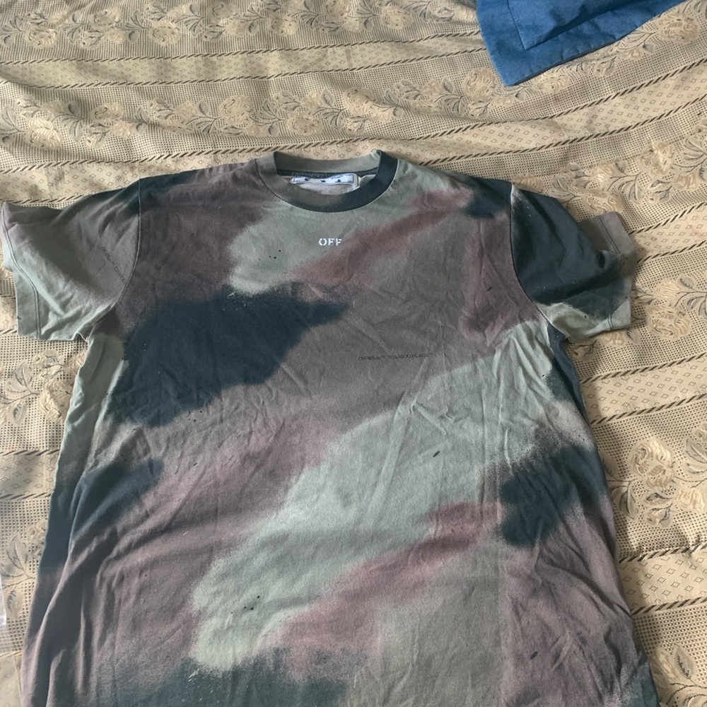 Off White Camo Stencil S/S Over Tee Camo Black Off- White
